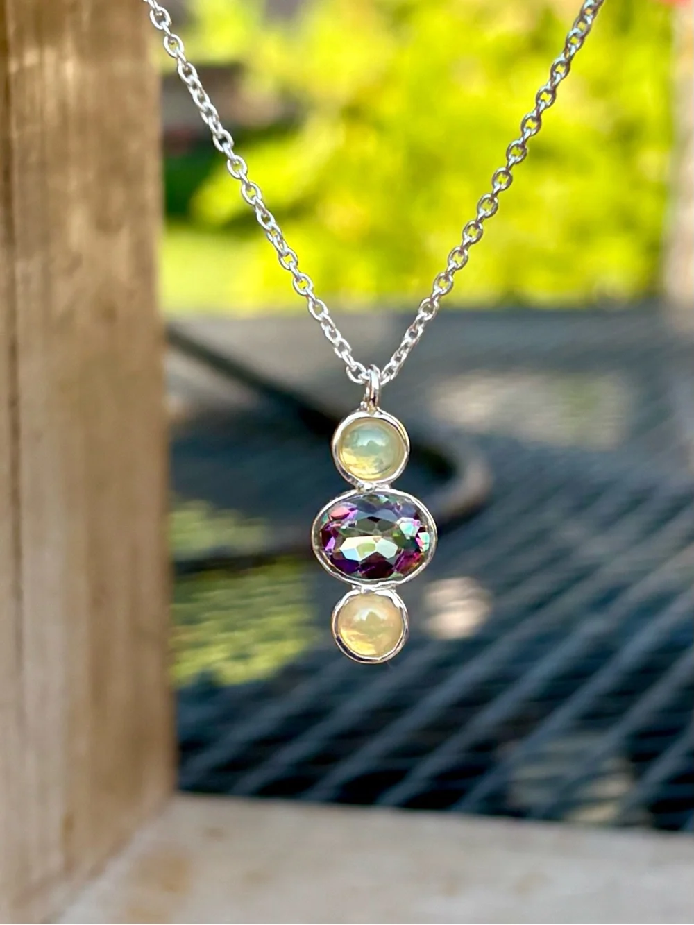 NEW! Ethiopian Opal & Topaz Necklace
